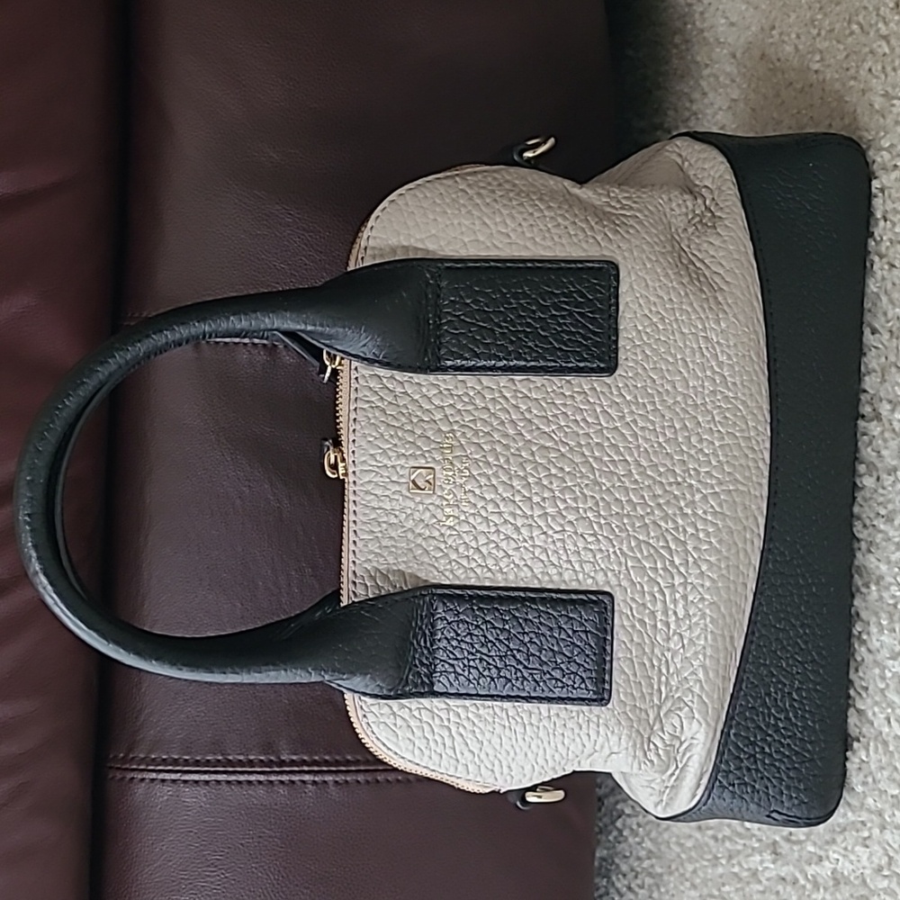 Kate Spade Two-Tone Black and Cream Satchel